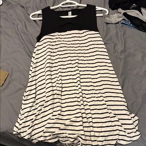 Black and White Striped Dress